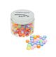 CraftEmotions Letter beads - round colored transparent 270 pcs 7mm 