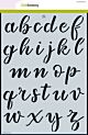 CraftEmotions stencil - alfabet CK handletter A4 - H=Â±25-60mm A4 Carla Kamphuis