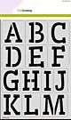 CraftEmotions stencil - alfabet CraftEmotions 2xA4 - H=60mm 