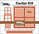 Crealies Cardzz Frame & Inlay Anna 4x vierkant CLCZ512 8,3x8,3 - 7,8x7,8cm + inlay dies