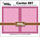 Crealies Cardzz Gatefold rechthoekige kaart horizontaal CLCZ567 folded 10,5 x 14,5 cm