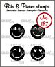 Crealies Clearstamp Bits & Pieces Happy faces solid 4x15mm 