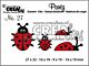 Crealies Partzz 4x Ladybug CLPartzz27 27 x 32 - 16 x 19 - 9 x 19 - 16 x 19 mm
