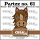 Crealies Partzz Paard CLPartzz61 32x50mm