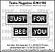 Crealies Texto Negativo JUST BEE/FOR YOU (H)  - (ENG) EN117H max. 17 x 34 mm