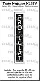 Crealies Texto Negativo PROFICIAT (V)  - (NL) NL32V max. 16 x 76 mm