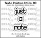 Crealies Texto Positivo just a note - EN (H) POSEN119  21x13 - 7x8 - 25x11mm