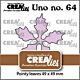 Crealies Uno no. 64 Kerstster puntige bladeren  49x49mm    