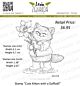 Lesia Zgharda Design Stamp “Cute Kitten with a Daffodil”