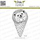 Lesia Zgharda Design Stamp Hedgehog Ice Cream Cone 