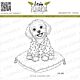 Lesia Zgharda Design Stamp Cute Maltipoo on a Pillow
