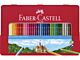 kleurpotlood Faber-Castell Castle zeskantig metalen etui    met 36 stuks