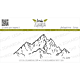 Lesia Zgharda Design photopolymer Stamp Mountain tops 