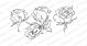 Impression Obsession Cling mounting stamp Rose Trio