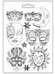 Stamperia Masquerade Soft Mould A4 Masks (K3PTA4586)