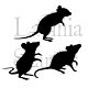 Lavinia Stamps Three Woodland Mice LAV402