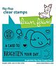 lawn fawn 2x3 clear stamp set anglerfish flip-flop