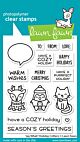 Lawn Fawn 3x4 clear stamp set say what? holiday critters