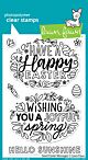 Lawn Fawn 4x6 clear stamp set giant easter messages