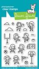 Lawn Fawn 3x4 clear stamp set tiny sports friends