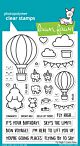 Lawn Fawn 4x6 clear stamp set Fly High