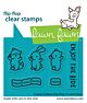 Lawn Fawn 2x3 clear stamp set Coaster Critters Flip-Flop
