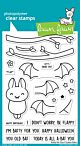lawn fawn 4x6 clear stamp set batty for you