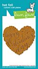 Lawn Fawn hot foil plates foiled sentiments: happy valentine's day hot foil plate