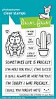 Lawn Fawn 3x4 clear stamp set sometimes life is prickly