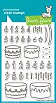 Lawn Fawn 4x6 clear stamp set cake it easy