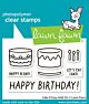Lawn Fawn 2x3 clear stamp set cake it easy add-on