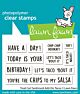 Lawn Fawn 2x3 clear stamp set treat cart sentiment add-on: tacos