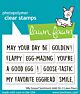 Lawn Fawn 2x3 clear stamp set silly goose! sentiment add-on