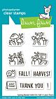 Lawn Fawn 3x4 clear stamp set spring basket add-on: fall
