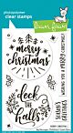 Lawn Fawn 4x6 clear stamp set big messages: christmas