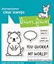 Lawn Fawn 2x3 clear stamp set quokka my world