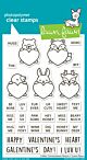 Lawn Fawn 4x6 clear stamp set critter conversation hearts