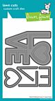 Lawn Fawn stand-alone die giant outlined love