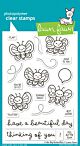 Lawn Fawn 4x6 clear stamp set i like big butterflies