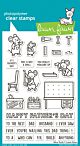 Lawn Fawn 4x6 clear stamp set mice tools