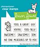 Lawn Fawn 2x3 clear stamp set mice tools add-on