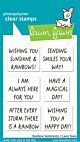 Lawn Fawn 3x4 clear stamp set rainbow sentiments