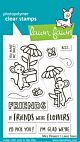 Lawn Fawn 3x4 clear stamp set mice flowers