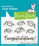 Lawn Fawn 2x3 clear stamp set all the grad caps