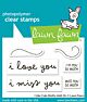 Lawn Fawn 2x3 clear stamp set i like cute moths add-on
