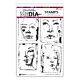 Ranger Dina Wakley Media Cling Stamps Collaged Portraits (MDR87779)