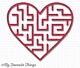 My Favorite Things Heart Maze Shapes - Wild Cherry 