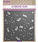 Nellie Choice 3D Embossing Folder Background Rabbits & Tulips EF3D068