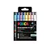 Pakje van 8 Posca stiften maat PC1MR, verschillende zachte kleuren