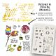 Polkadoodles Colour & Create Funky Rosy Posy 2-in-1 Creative Stencil (PD8711)